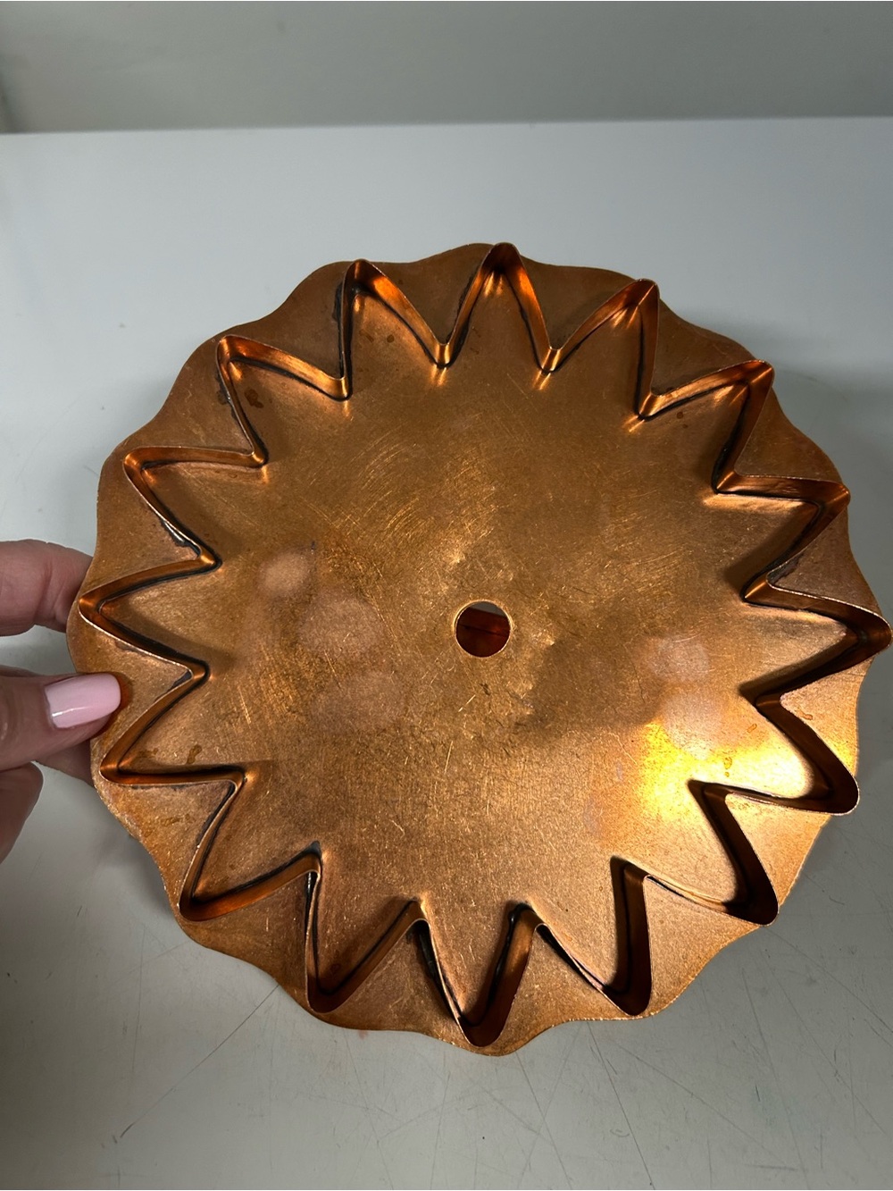 Large Martha Stewart by Mail Copper Sunflower Cookie Cutter